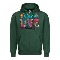 Sports Green race life Zipper Hoodie - Zillion Design Studio