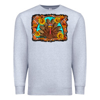 Heather Grey Thanksgiving Turkey Premium Sweatshirt - Artiststas