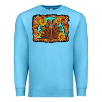 Ocean Blue Thanksgiving Turkey Premium Sweatshirt - Artiststas