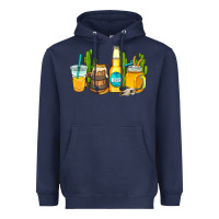 Navy beer coffee cups Heavyweight Hoodie - AdoDesignShop