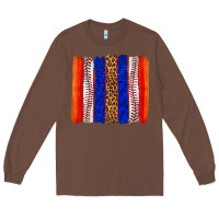 Chestnut baseball brush strokes Long Sleeve Tee - texasbilliewilder