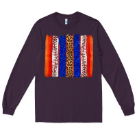 Plum baseball brush strokes Long Sleeve Tee - texasbilliewilder