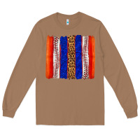 Toasted Coconut baseball brush strokes Long Sleeve Tee - texasbilliewilder