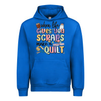 Cobalt when life gives you scraps make a quilt Urban Hoodie - MaliasSmallBusiness