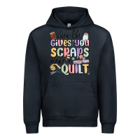 Navy when life gives you scraps make a quilt Urban Hoodie - MaliasSmallBusiness