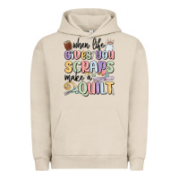 Pigment French Oak when life gives you scraps make a quilt Urban Hoodie - MaliasSmallBusiness