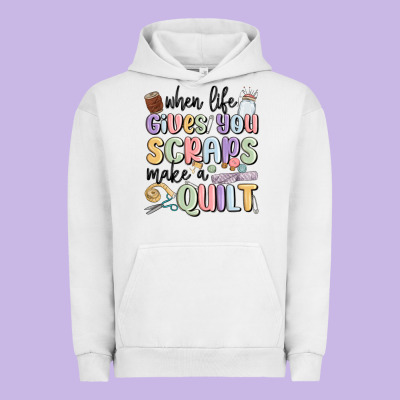 When Life Gives You Scraps Make A Quilt Urban Hoodie Designed By Maliassmallbusiness