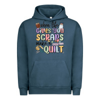 Pigment Midnight Navy when life gives you scraps make a quilt Urban Hoodie - MaliasSmallBusiness