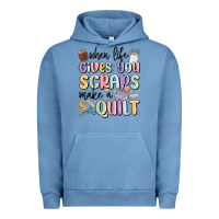 Pigment Pebble Blue when life gives you scraps make a quilt Urban Hoodie - MaliasSmallBusiness