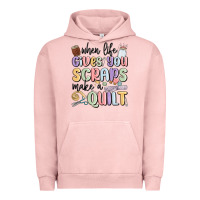 Pigment Salmon when life gives you scraps make a quilt Urban Hoodie - MaliasSmallBusiness