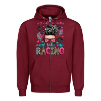 Burgundy just call me pretty and take me racing Zipper Hoodie - Zillion Design Studio