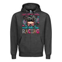 Charcoal Heather just call me pretty and take me racing Zipper Hoodie - Zillion Design Studio