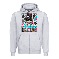 Heather Grey just call me pretty and take me racing Zipper Hoodie - Zillion Design Studio