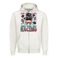Oatmeal Heather just call me pretty and take me racing Zipper Hoodie - Zillion Design Studio
