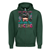 Sports Green just call me pretty and take me racing Zipper Hoodie - Zillion Design Studio