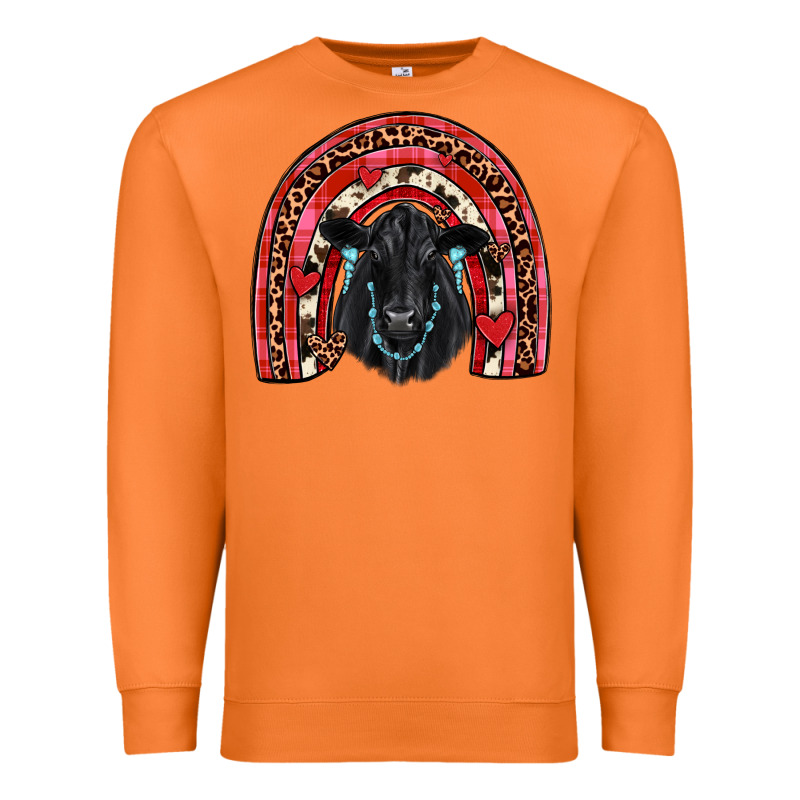 Valentines Black Angus  Rainbow Premium Sweatshirt by JahusDesignShop | Teevron