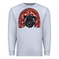 Heather Grey valentines black angus  rainbow Premium Sweatshirt - JahusDesignShop