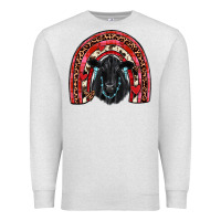 Oatmeal Heather valentines black angus  rainbow Premium Sweatshirt - JahusDesignShop