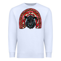 White valentines black angus  rainbow Premium Sweatshirt - JahusDesignShop