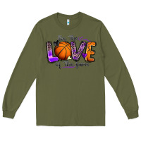 Army Green for the love of the game basketball Long Sleeve Tee - Zillion Design Studio