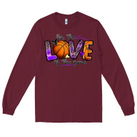Burgundy for the love of the game basketball Long Sleeve Tee - Zillion Design Studio