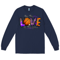 Navy for the love of the game basketball Long Sleeve Tee - Zillion Design Studio