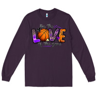 Plum for the love of the game basketball Long Sleeve Tee - Zillion Design Studio