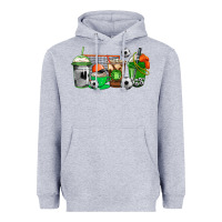 Heather Grey soccer coffee cups Heavyweight Hoodie - AdoDesignShop