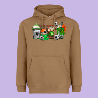Soccer Coffee Cups Heavyweight Hoodie Designed By Adodesignshop