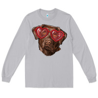 Labrador Retriever With Love Glass Long Sleeve Tee | Teevron