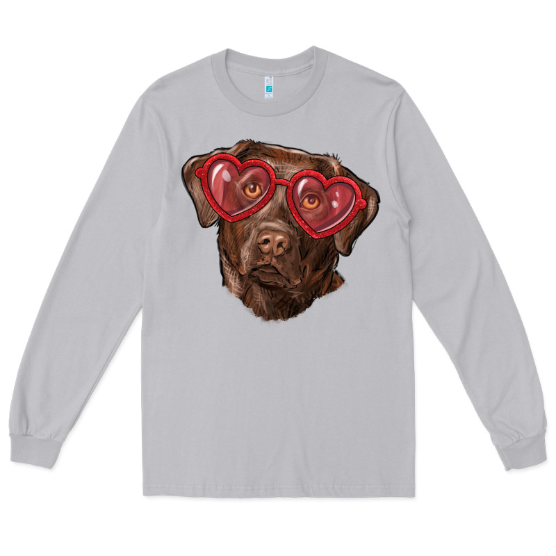 Labrador Retriever With Love Glass Long Sleeve Tee by RanaPortraitStore | Teevron