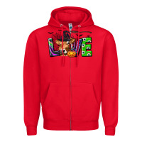 Red Love Halloween Cow Zipper Hoodie - texasbilliewilder