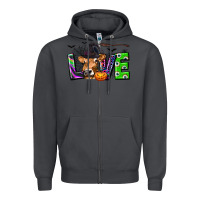 Smoke Love Halloween Cow Zipper Hoodie - texasbilliewilder