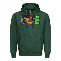Sports Green Love Halloween Cow Zipper Hoodie - texasbilliewilder