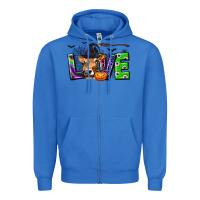 True Royal Love Halloween Cow Zipper Hoodie - texasbilliewilder