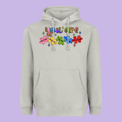 You Are Loved Autism Heavyweight Hoodie Designed By Jahusdesignshop