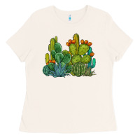 Bone watercolor cactus Ladies Tee - BarkalooDesign