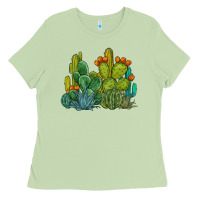 Matcha watercolor cactus Ladies Tee - BarkalooDesign