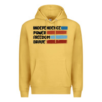 Antique Gold indepence power freedom brave Premium Hoodie - MaliasSmallBusiness