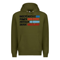 Army Green indepence power freedom brave Premium Hoodie - MaliasSmallBusiness