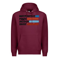 Burgundy indepence power freedom brave Premium Hoodie - MaliasSmallBusiness