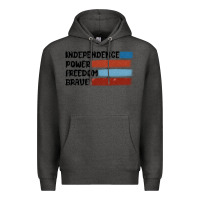 Charcoal Heather indepence power freedom brave Premium Hoodie - MaliasSmallBusiness