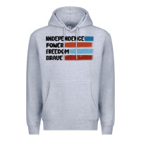 Heather Grey indepence power freedom brave Premium Hoodie - MaliasSmallBusiness