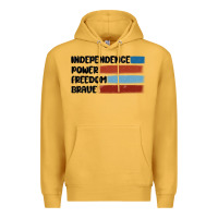 Mustard indepence power freedom brave Premium Hoodie - MaliasSmallBusiness