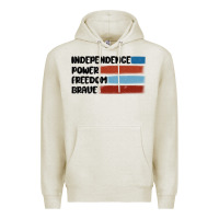 Oatmeal Heather indepence power freedom brave Premium Hoodie - MaliasSmallBusiness