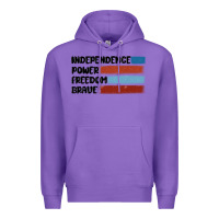 Purple indepence power freedom brave Premium Hoodie - MaliasSmallBusiness