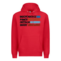 Red indepence power freedom brave Premium Hoodie - MaliasSmallBusiness