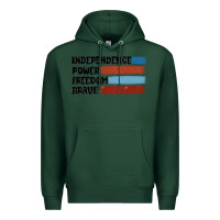 Sports Green indepence power freedom brave Premium Hoodie - MaliasSmallBusiness
