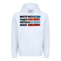 White indepence power freedom brave Premium Hoodie - MaliasSmallBusiness