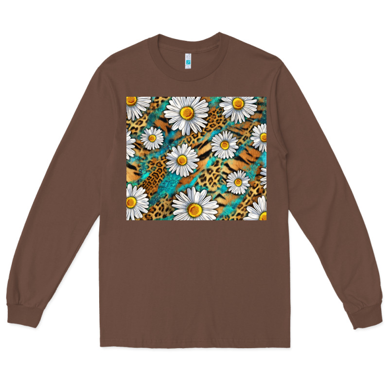 Leopard And Tiger Daisy Long Sleeve Tee by RanaPortraitStore | Teevron